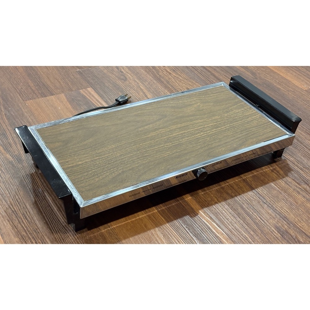 Vintage MUNSEY Warmer Server Electric Heat Tray W Box EUC NO 1016PP Tested Works
